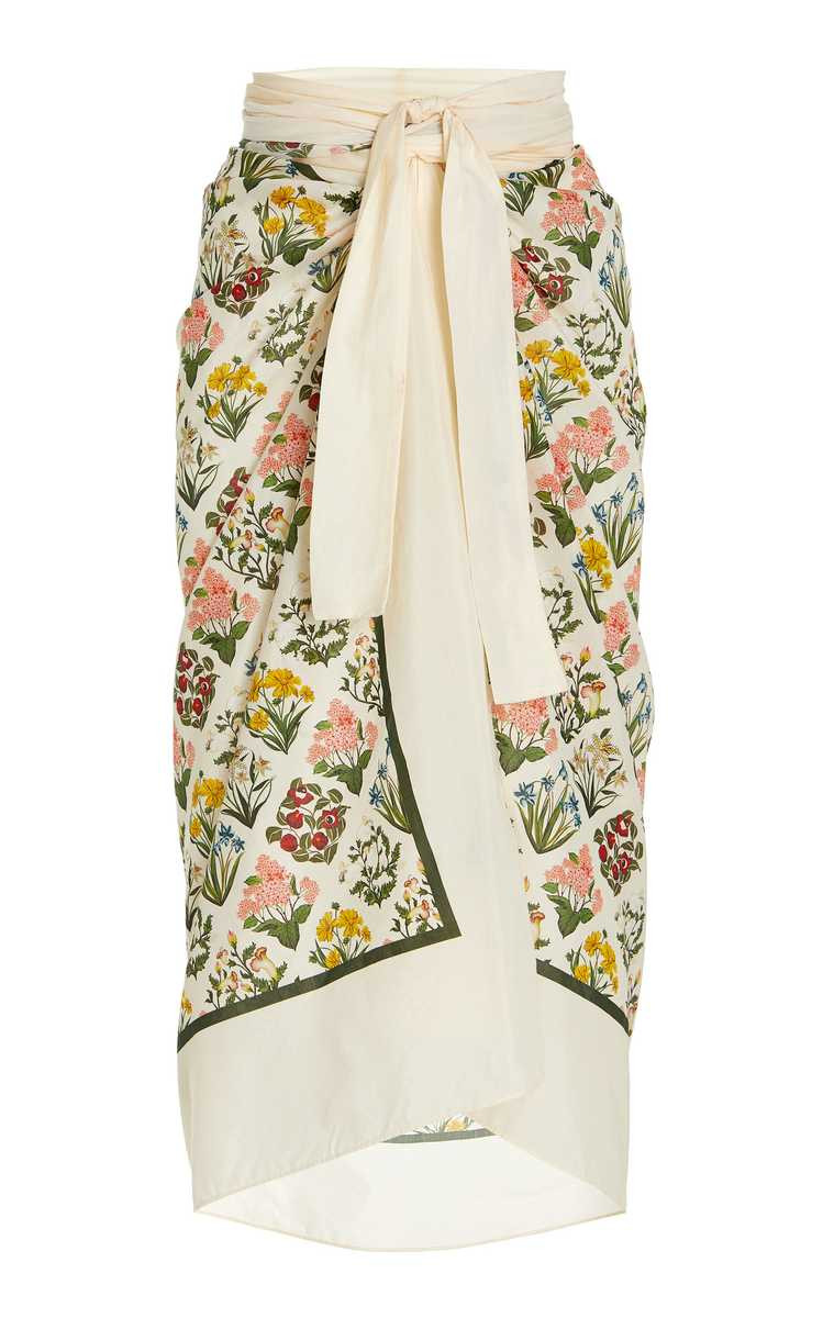 Lavanda Printed Cotton-Silk Pareo | Moda Operandi (Global)