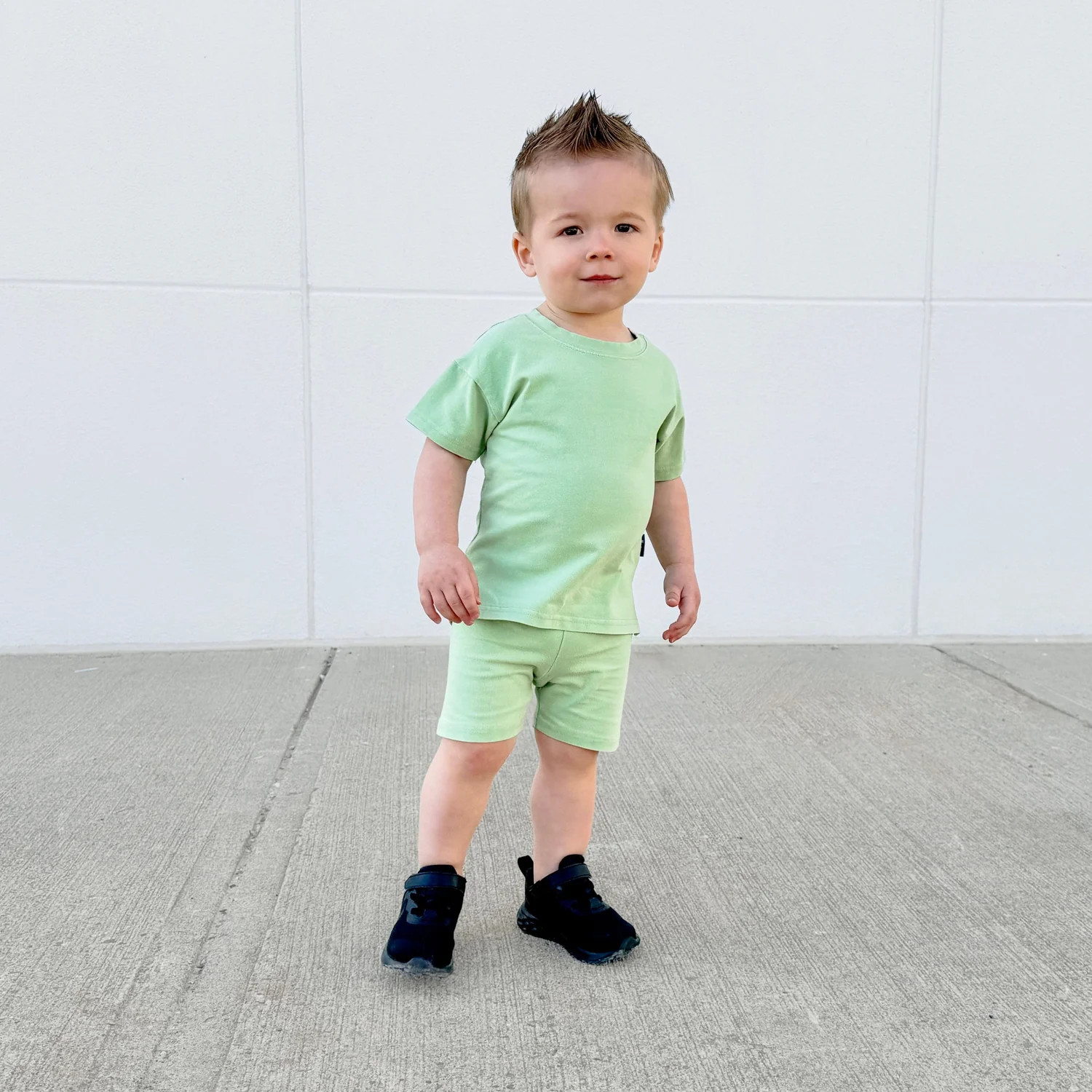 BIKER SET- Pistachio Snow Wash | millie + roo