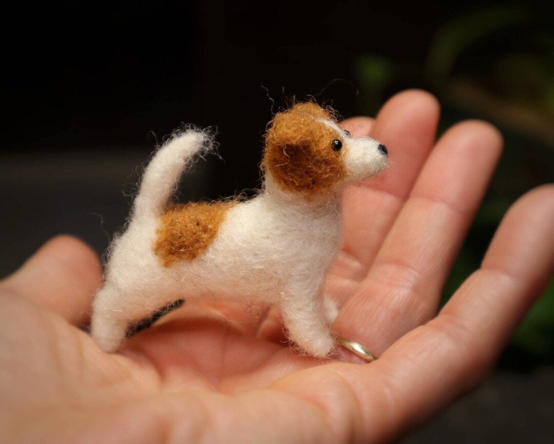 Needle Felted Jack Russel Terrier, Miniature, Dollhouse Dog - Etsy | Etsy (US)