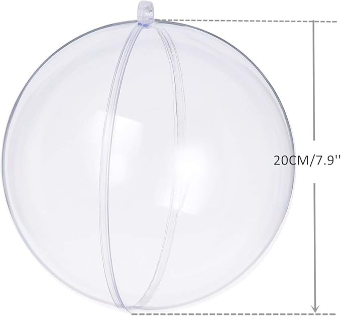 Clear Plastic Fillable Ornaments Ball, DIY Ornaments for Christmas, Wedding, Party, Home Decor (2... | Amazon (US)