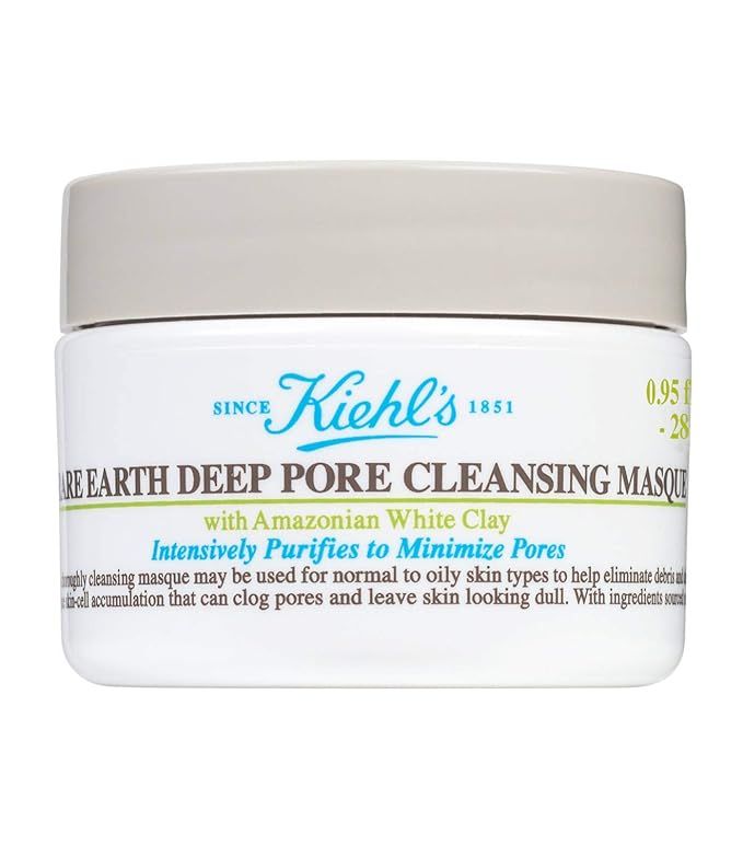 Kiehl's Rare Earth Deep Pore Cleansing Amazonian White Clay Mask, 0.95 Ounce | Amazon (US)