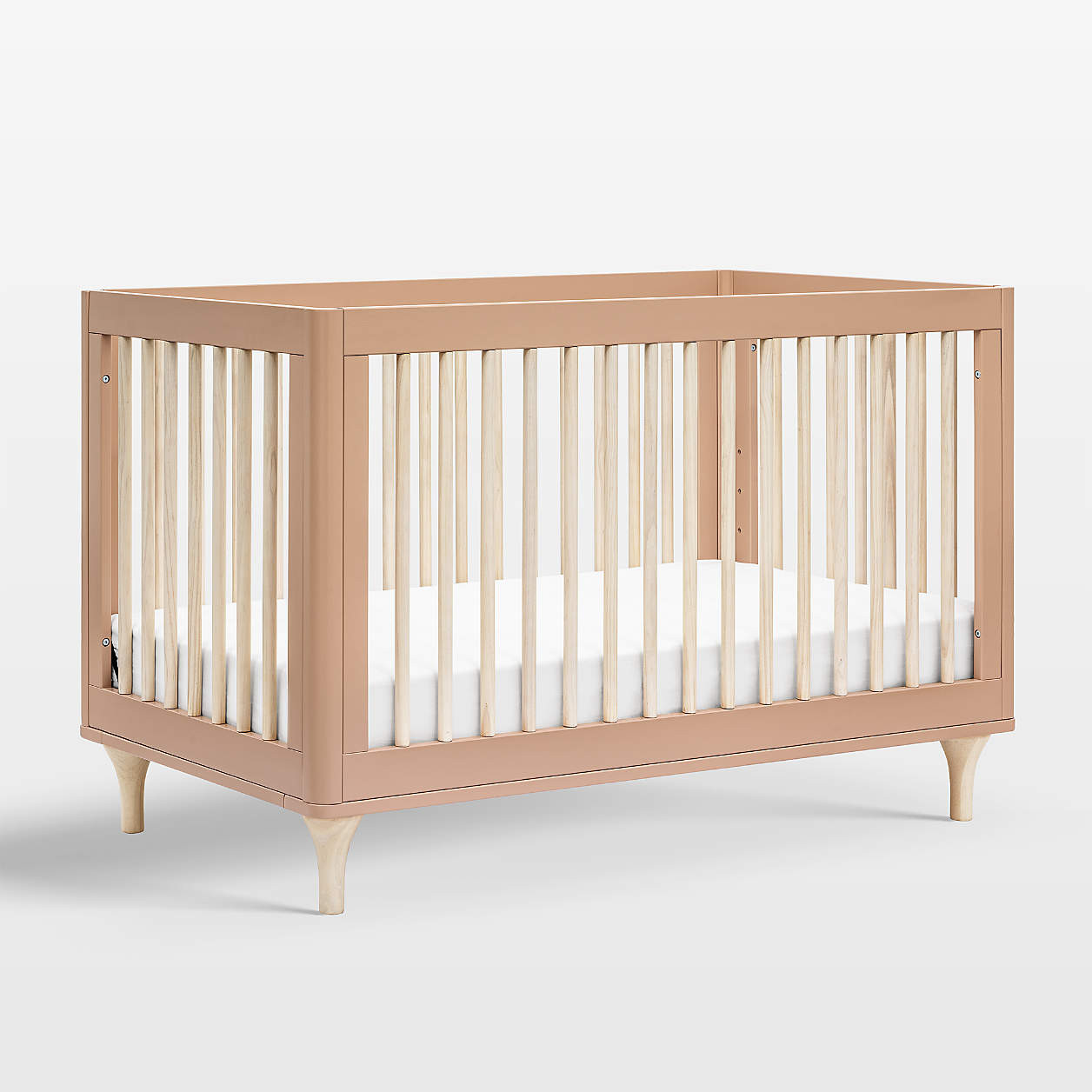 Babyletto Lolly Canyon Pink Wood 3-in-1 Convertible Crib + Reviews | Crate & Kids | Crate & Barrel