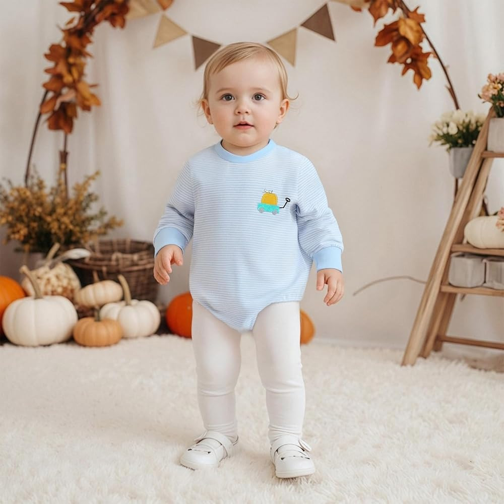 St Patricks Day Baby Boy Outfit Newborn Waffle Shamrock Onesie Sweatshirt Bubble Romper Top Infan... | Amazon (US)