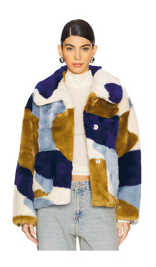 Traci Coat in Blue Swirl | Revolve Clothing (Global)