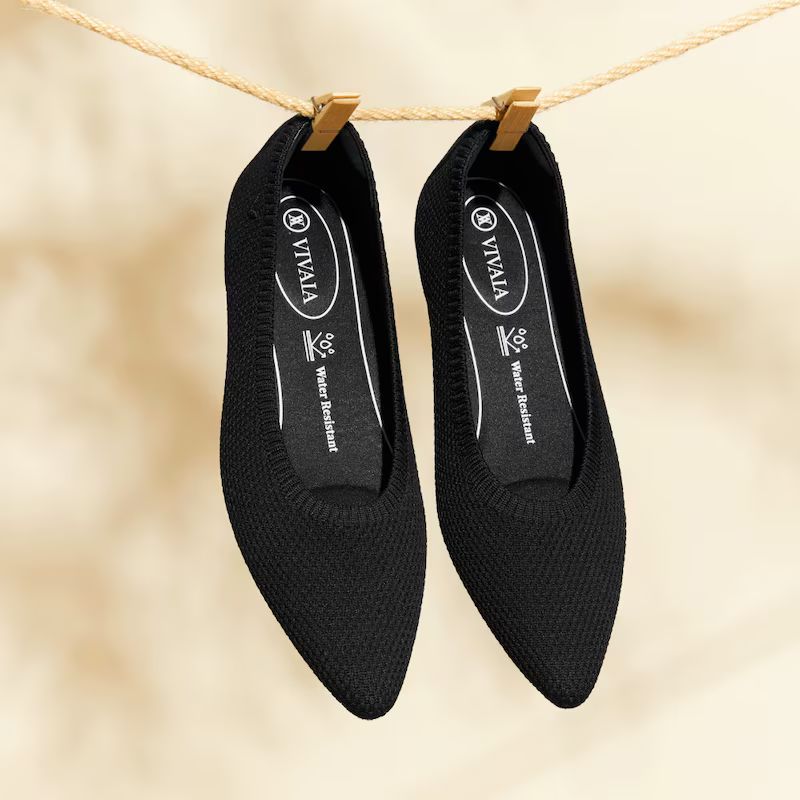 Pointed-Toe Water Repellent Ballet Flats (Aria 5°) | VIVAIA