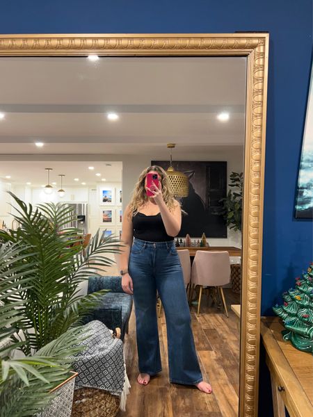 LOFT wide leg jeans - size 30 / true to size but sizing is kind of inconsistent. These are smaller than the size 29s I have but the rise is longer so they’re way more comfortable 

#LTKmidsize #LTKstyletip #LTKfindsunder100