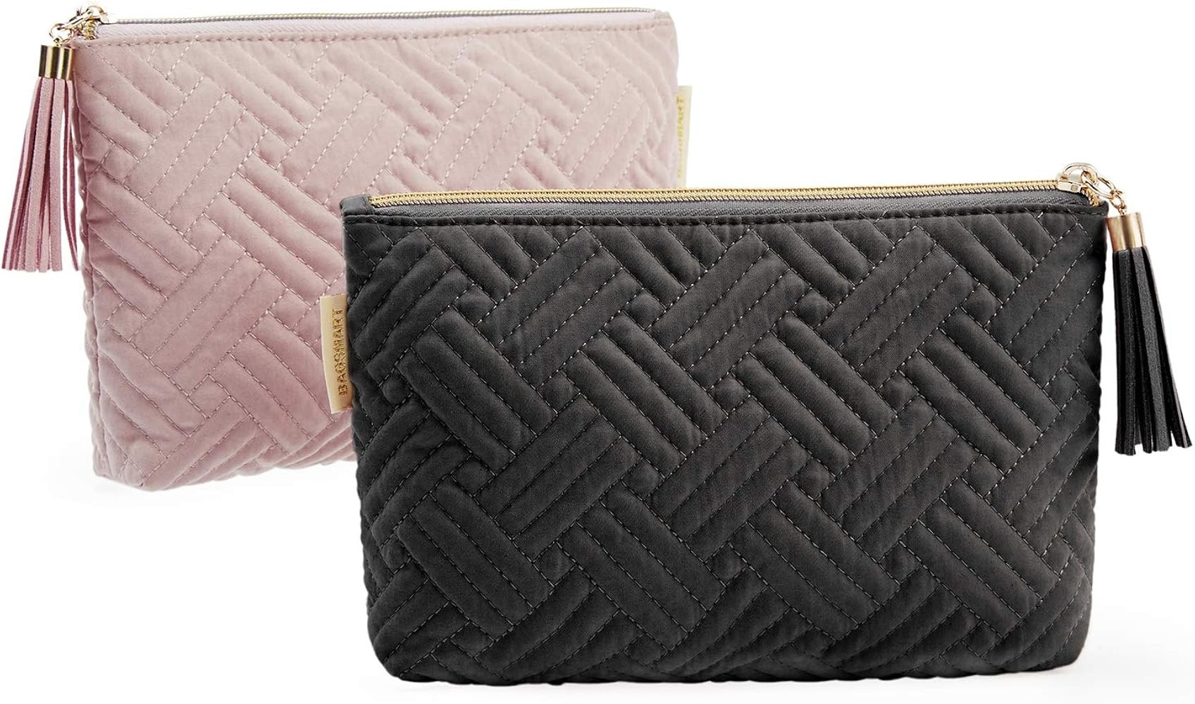 Cosmetic Pouch,BAGSMART Makeup Pouch Set,2 Pcs Small Makeup Bag for Purse,Travel Cosmetic Bag for Ma | Amazon (US)