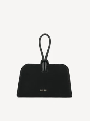 M.Gemi The Doppio Women's Bag in Black Suede | M.GEMI