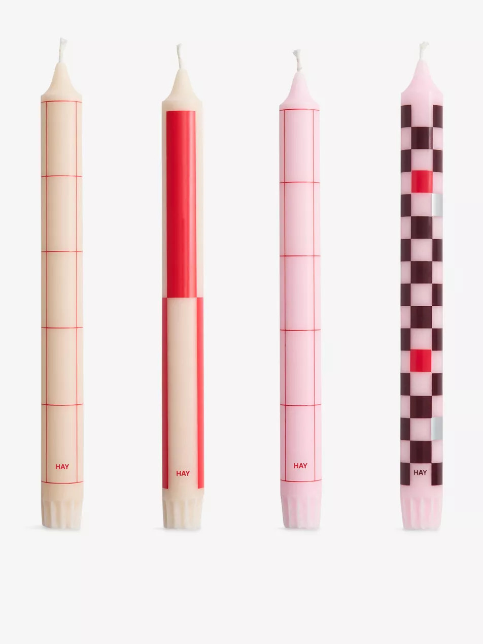 Pattern Set of Four Wax Candles 24cm | Selfridges