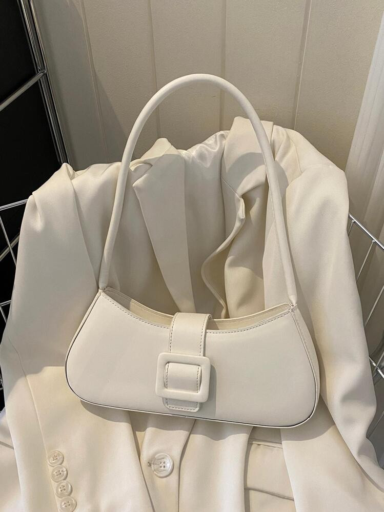 Fashionable Belt Buckle Handbag Summer New Shoulder Bag Simple Armpit Bag Minimalist Bag For Wome... | SHEIN