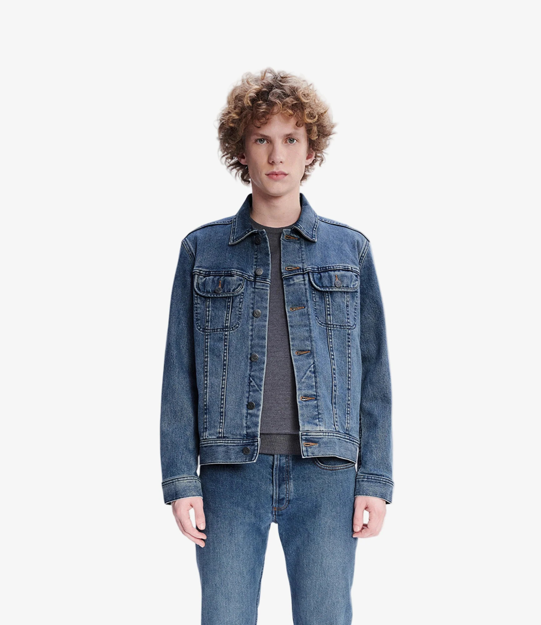 A. P.C. Men's Jean US jacket Size: Small in Stonewashed Indigo | A.P.C. US