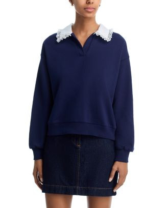 AQUA Ruffle Sweatshirt - Exclusive | Bloomingdale's Women | Bloomingdale's (US)