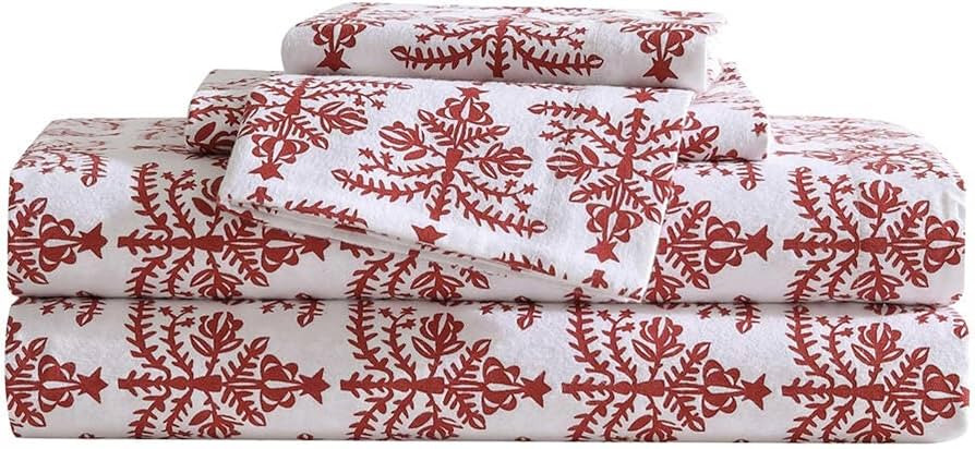 Eddie Bauer - Queen Sheets, Cotton Flannel Bedding Set, Brushed for Extra Softness, Cozy Home Dec... | Amazon (US)