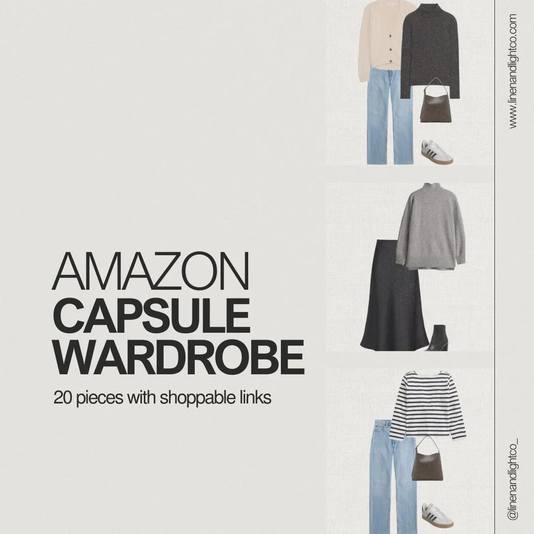 Amazon Fall Capsule Wardrobe Guide | 20-Piece Printable Checklist with Shoppable Links | Etsy (US)