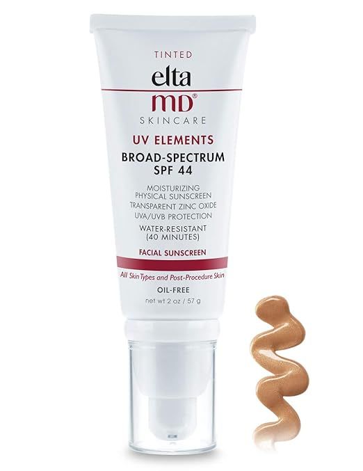 EltaMD UV Elements Tinted Facial Sunscreen Broad-Spectrum SPF 44, Water-Resistant, Oil-free, Derm... | Amazon (US)