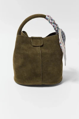 Serena Green Faux Suede Bag | Avara