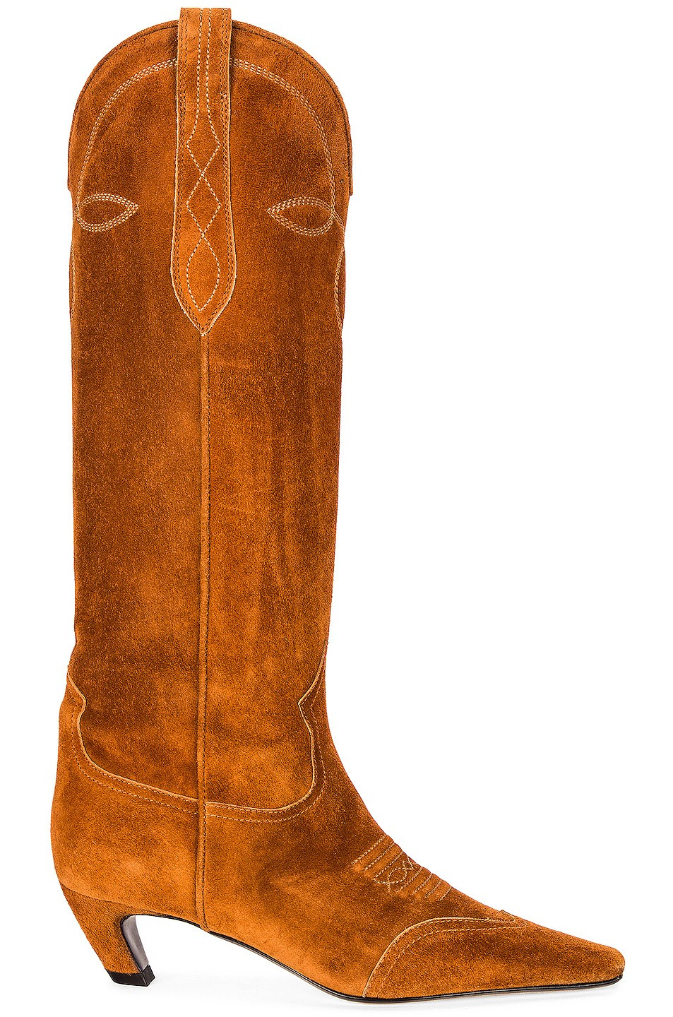 KHAITE Dallas Knee High Boots in Brown | FWRD 