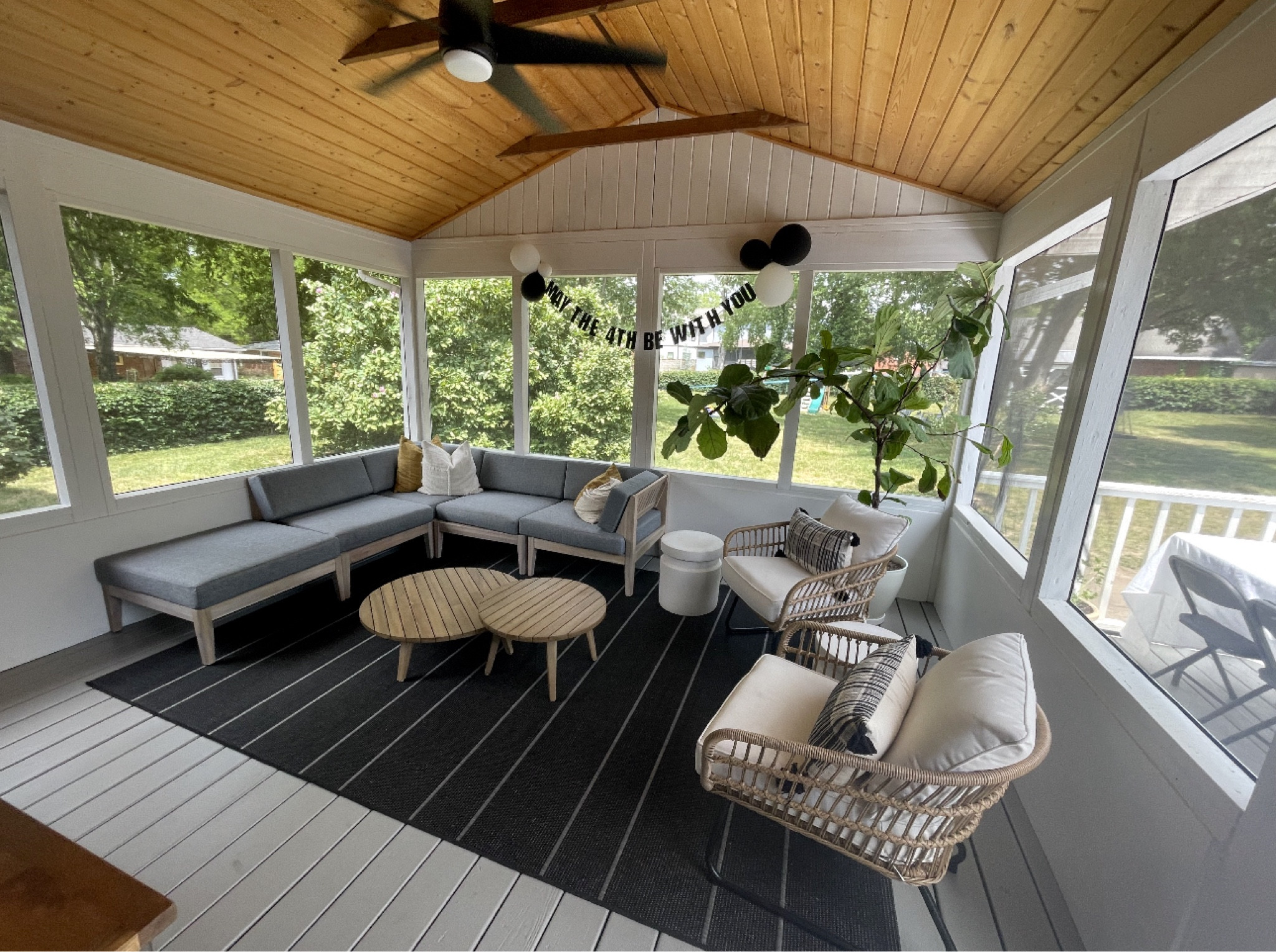 We love our outdoor furniture from Wayfair! Shop our screened in porch for up to 50% off during the Wayfair spring outdoor sale. 