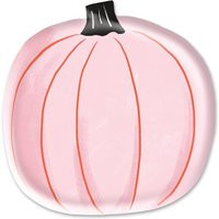Pink 7"" Pumpkin Shaped Halloween Plate - 8 Plates Per Set Dinner Party Tablescape Decor | Etsy (US)