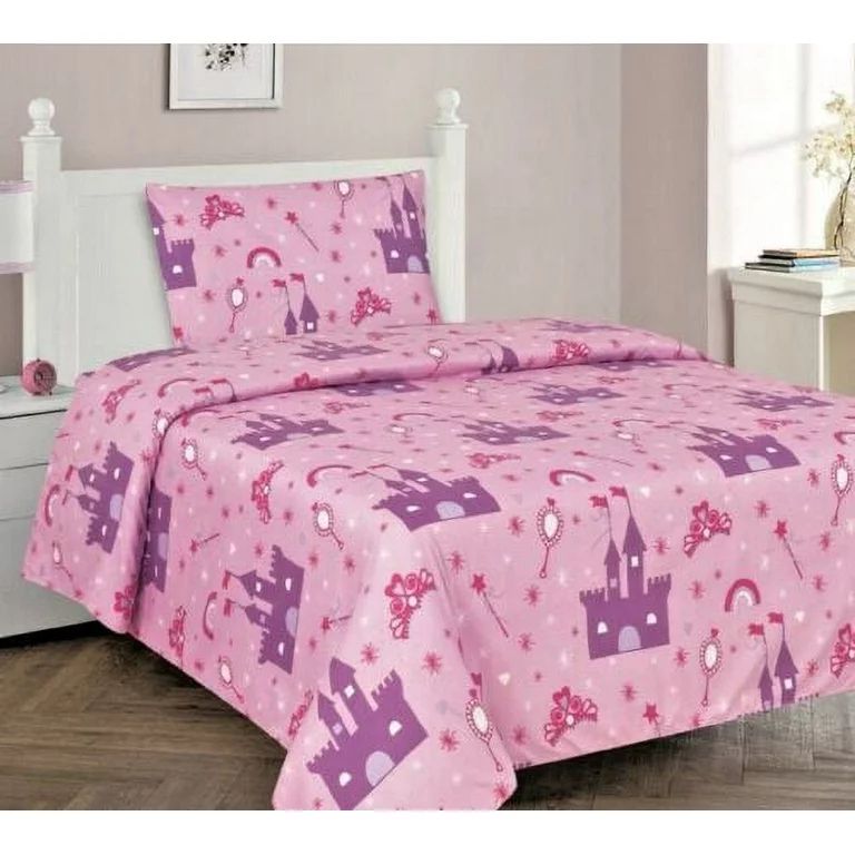 Princess palace complete TWIN sheet set for kid's boys girls bedding bed set printed design multi... | Walmart (US)