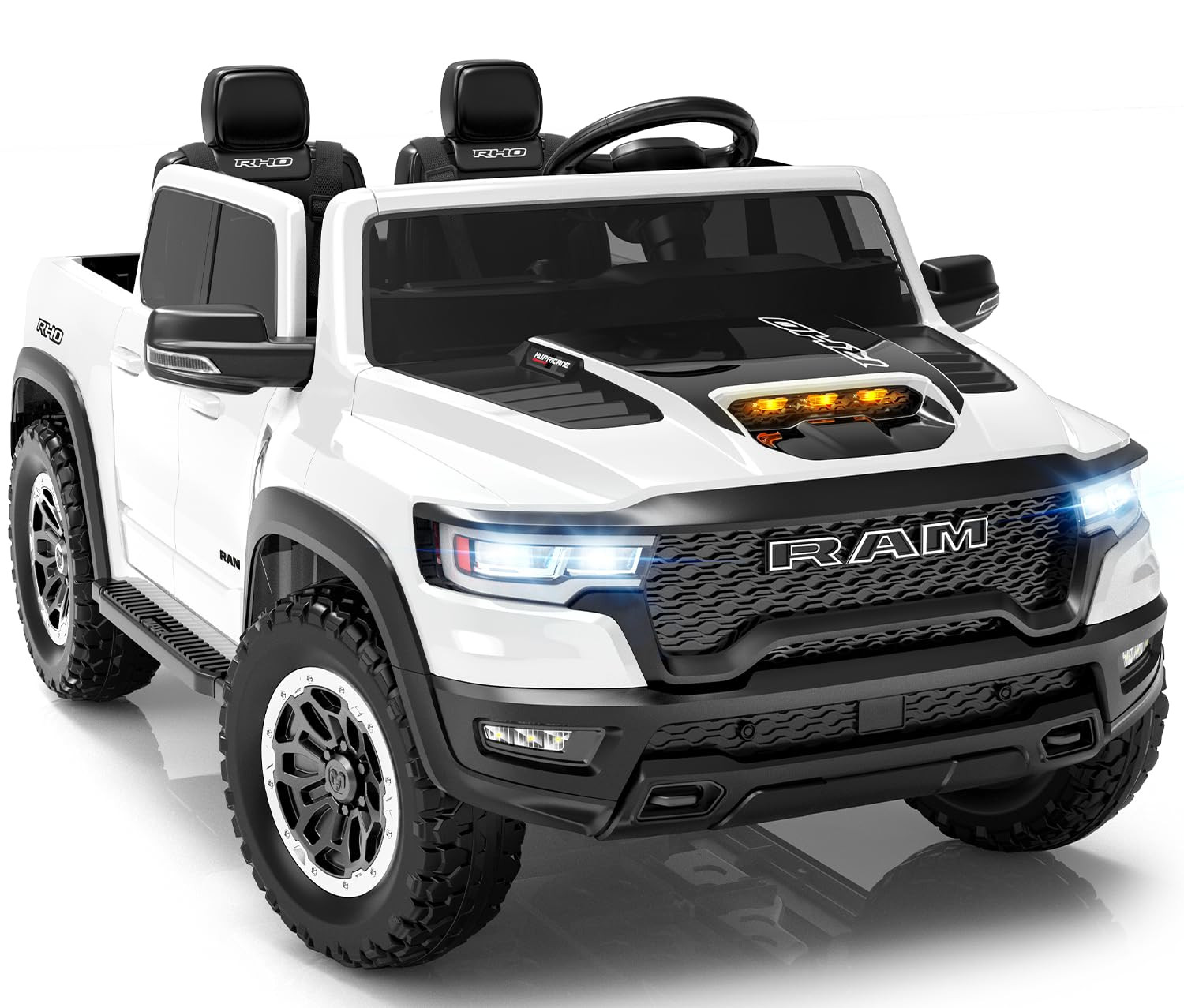 2 Seater Electric Car for Kids, Licensed RAM 1500 RHO 24V Ride on Truck w/Remote Control, Toddler... | Amazon (US)