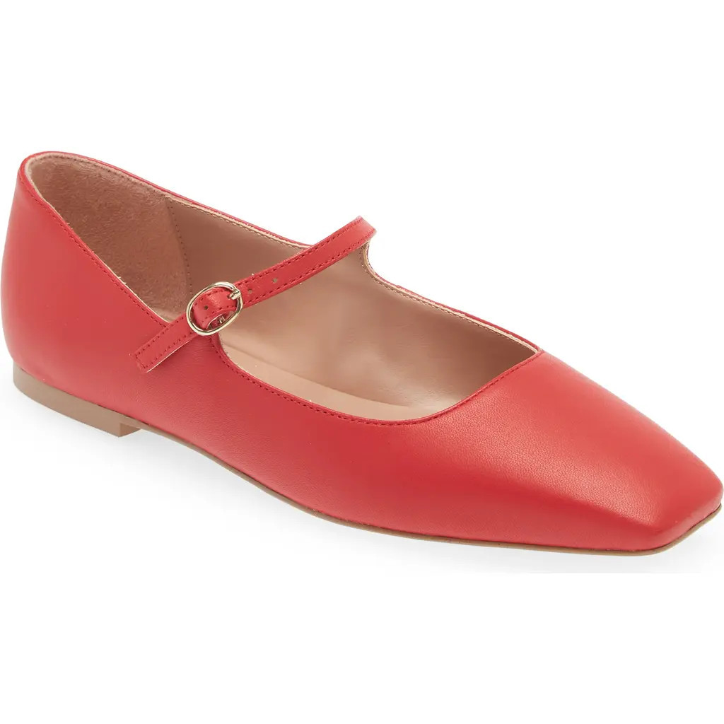 Nordstrom Mary Jane Flat in Red at Nordstrom Rack, Size 9.5 | Nordstrom Rack