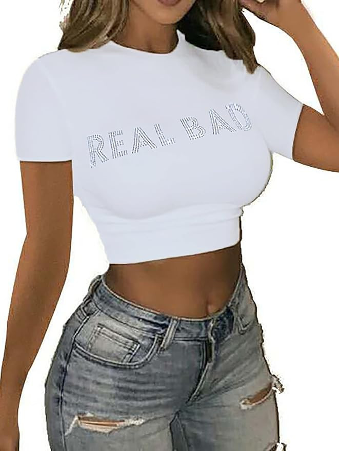 Zoyami Womens Graphic Crop Top Short Sleeve Y2k Baby Tees Fairy Grunge Summer T-Shirt | Amazon (US)