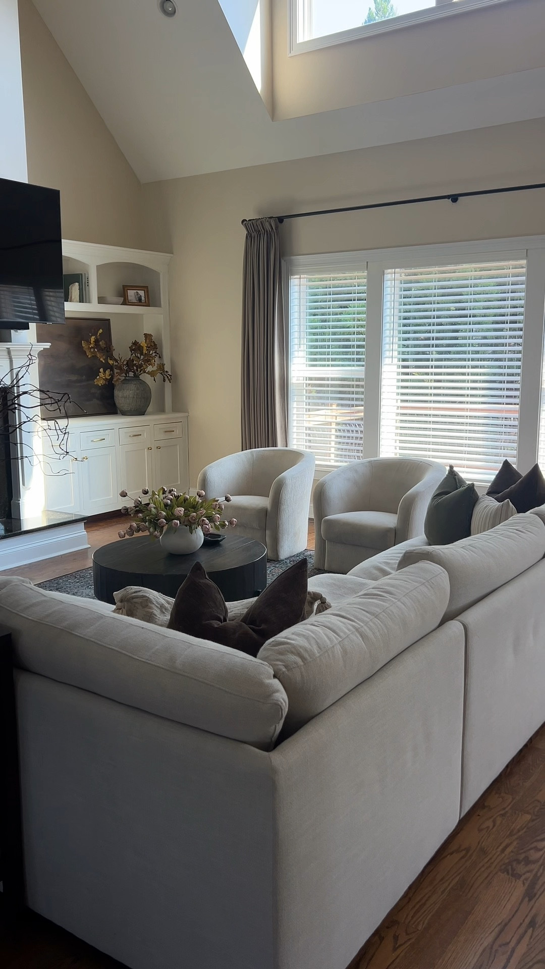 Proof that curtains make the space! ☁️

These taupe grey linen panels brought warmth, height and calm to our living room. One of the easiest ways to instantly elevate a room 🧺@TWOPAGES  #ad 

Curtain Details:
Taupe Grey
Triple Pinch Pleat
No liner 
Memory Trained

Tip: hang your curtains 12-15” from the curtain rod to add height to your space 🫶🏼


#twopageshome #twopagescurtains #curtainrods #customcurtains #cozyliving #livingroomstyling #livingroominspo #homeinteriors #homedesign 

#LTKStyleTip #LTKHome #LTKSaleAlert
