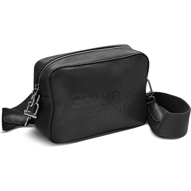 Shinola | Women's Camera Bag, Natural Grain Black | Maisonette | Maisonette