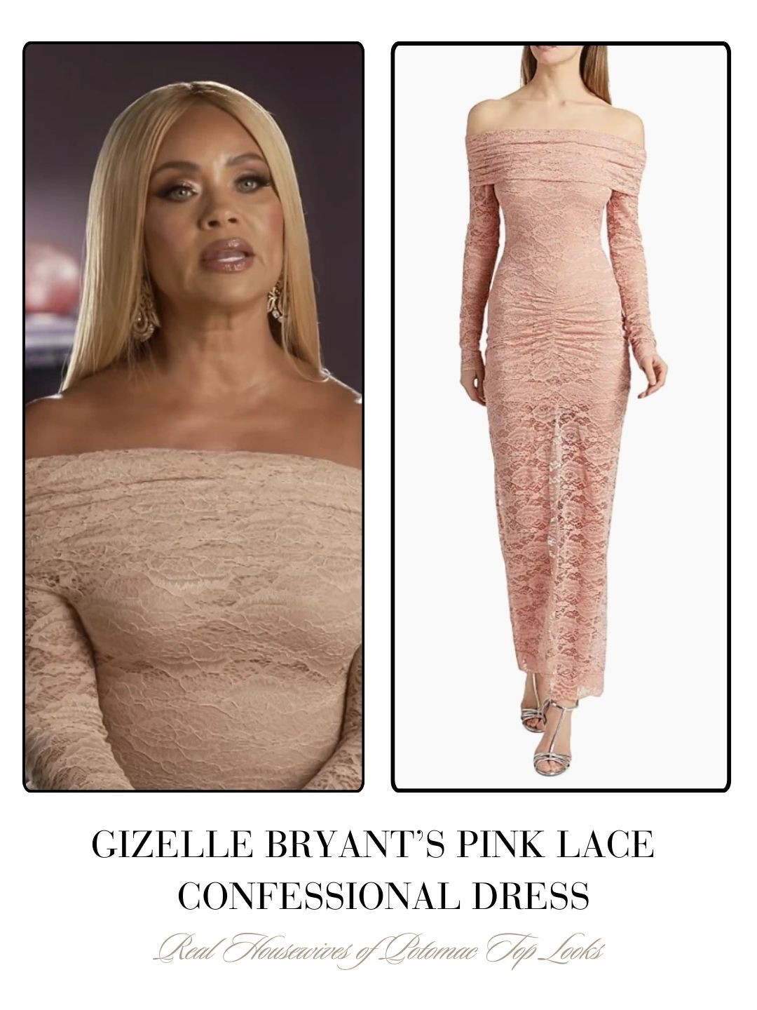 Gizelle Bryant’s Rose Lace Off The Shoulder Confessional 