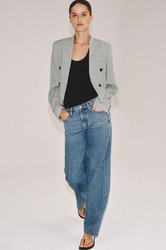 ZW COLLECTION LOW RISE WIDE LEG JEANS | Zara US
