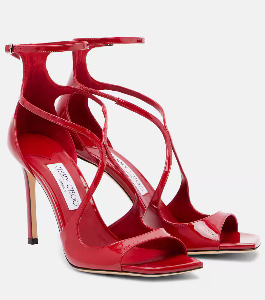 Jimmy Choo Azia 95 patent leather sandals | Mytheresa (US/CA)