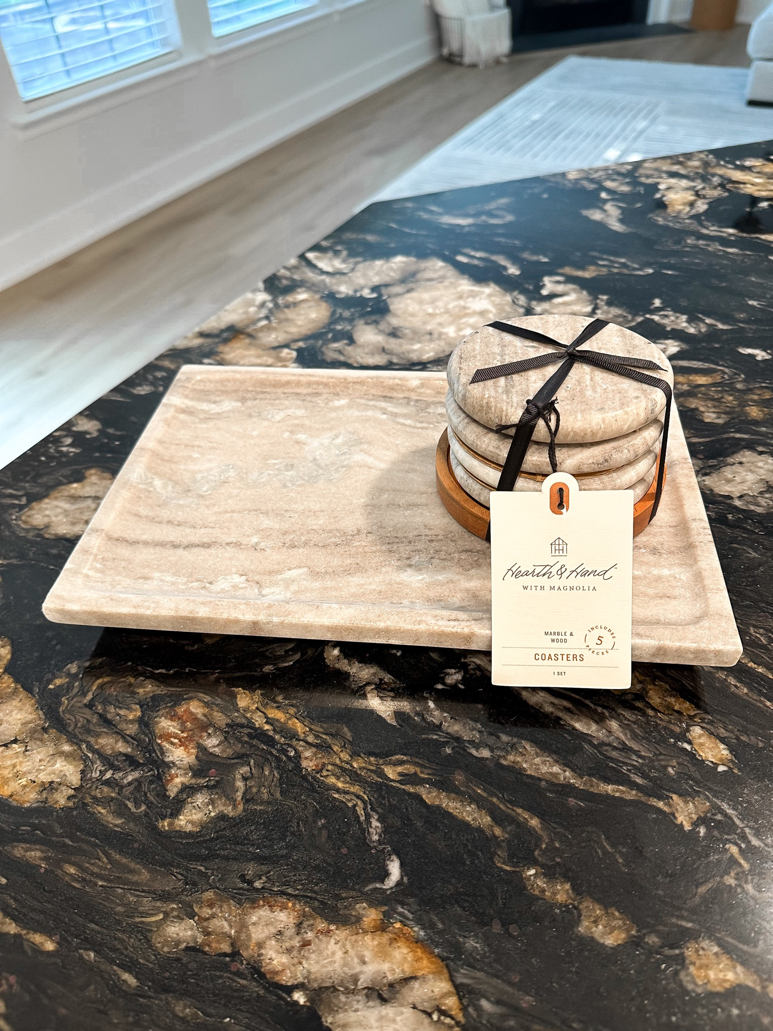 This Target decorative tray and coaster set match our counters so well so had to snag them!

5pc Marble Coaster Set Warm Beige - Hearth & Hand™ with Magnolia

8"x12" Footed Marble Countertop Tray Warm Beige - Hearth & Hand™ with Magnolia: Acacia Wood Base, Rectangular Shape

Linked the other styles if those will match your home better 

#targetfinds

#LTKFindsUnder50 #LTKHome #LTKStyleTip