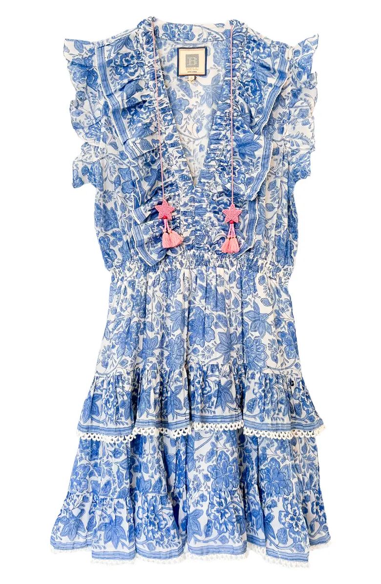 Rainey Floral Cotton & Silk Cover-Up Minidress | Nordstrom