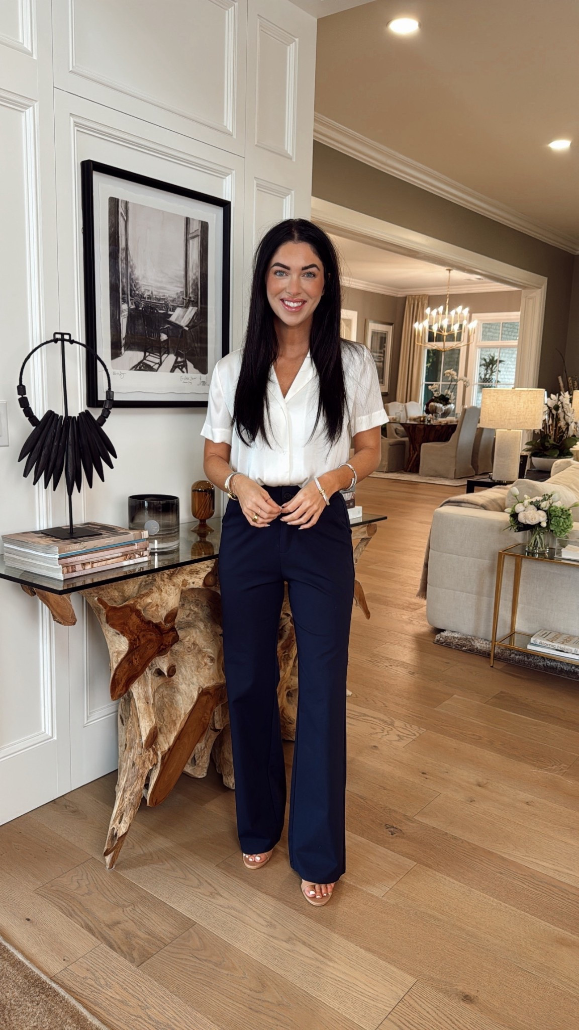 Fall Workwear 🤎 This top is a great transition piece if it’s still warmer where you are! Wearing a small. 

#LTKWorkwear #LTKFindsUnder100 #LTKSeasonal