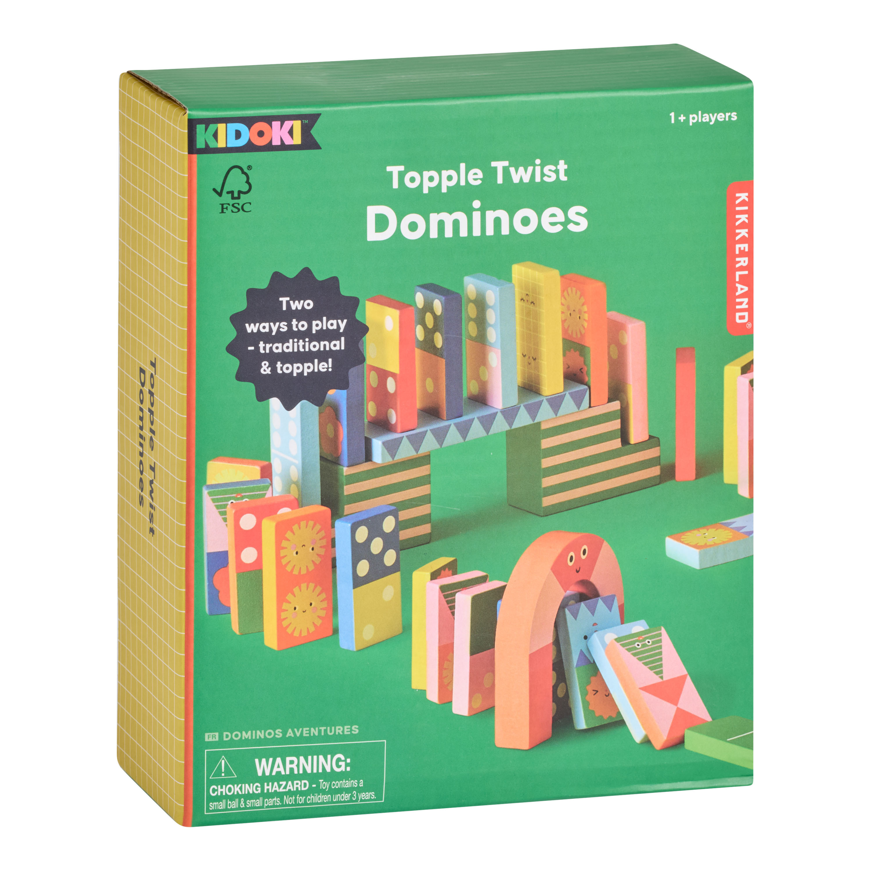 Kikkerland Kidoki Topple Twist Dominoes | World Market