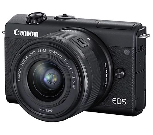Canon EOS M200 Mirrorless Camera with 15-45mm Lens Bundle - QVC.com | QVC