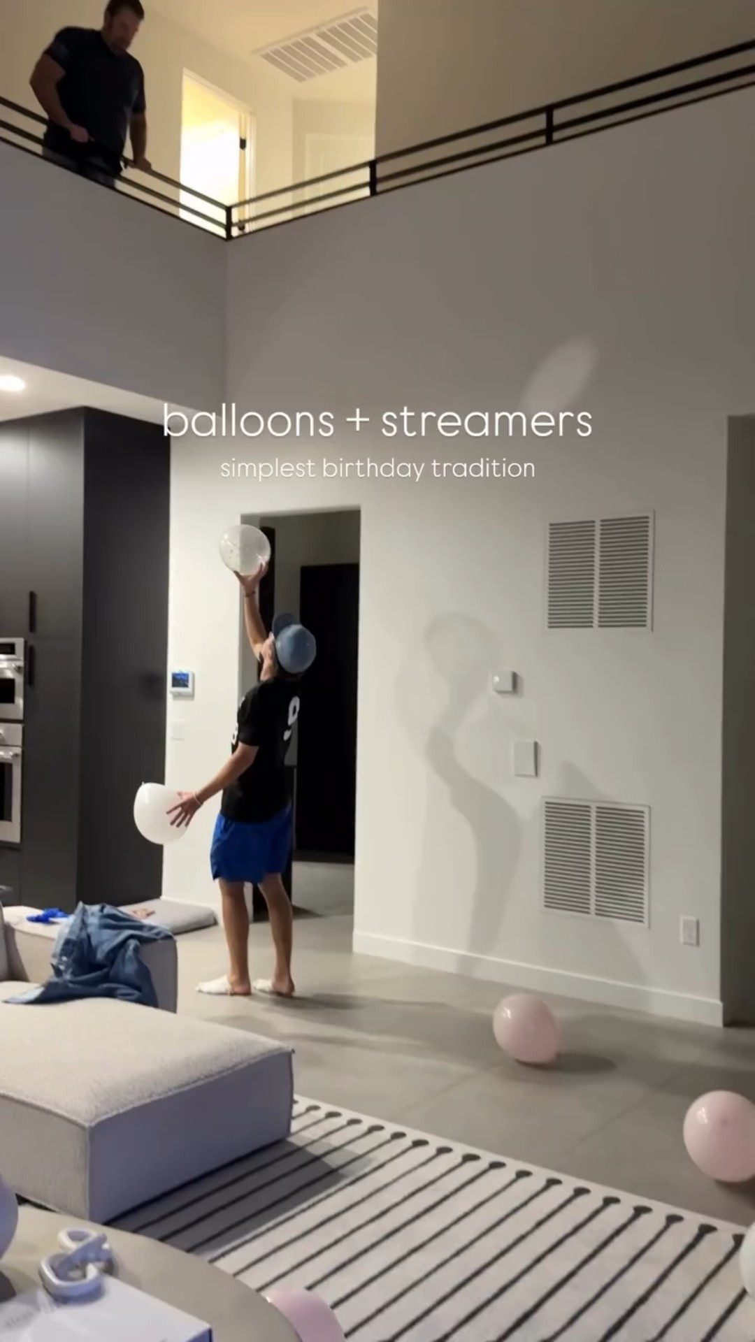 balloons + streamers simplest birthday tradition