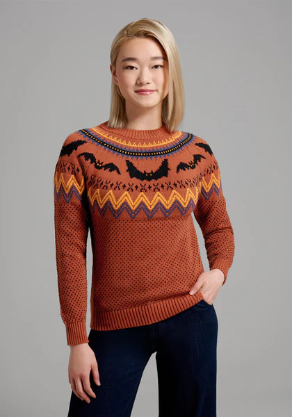 It Be Like 'Bat' Fair Isle Sweater | ModCloth