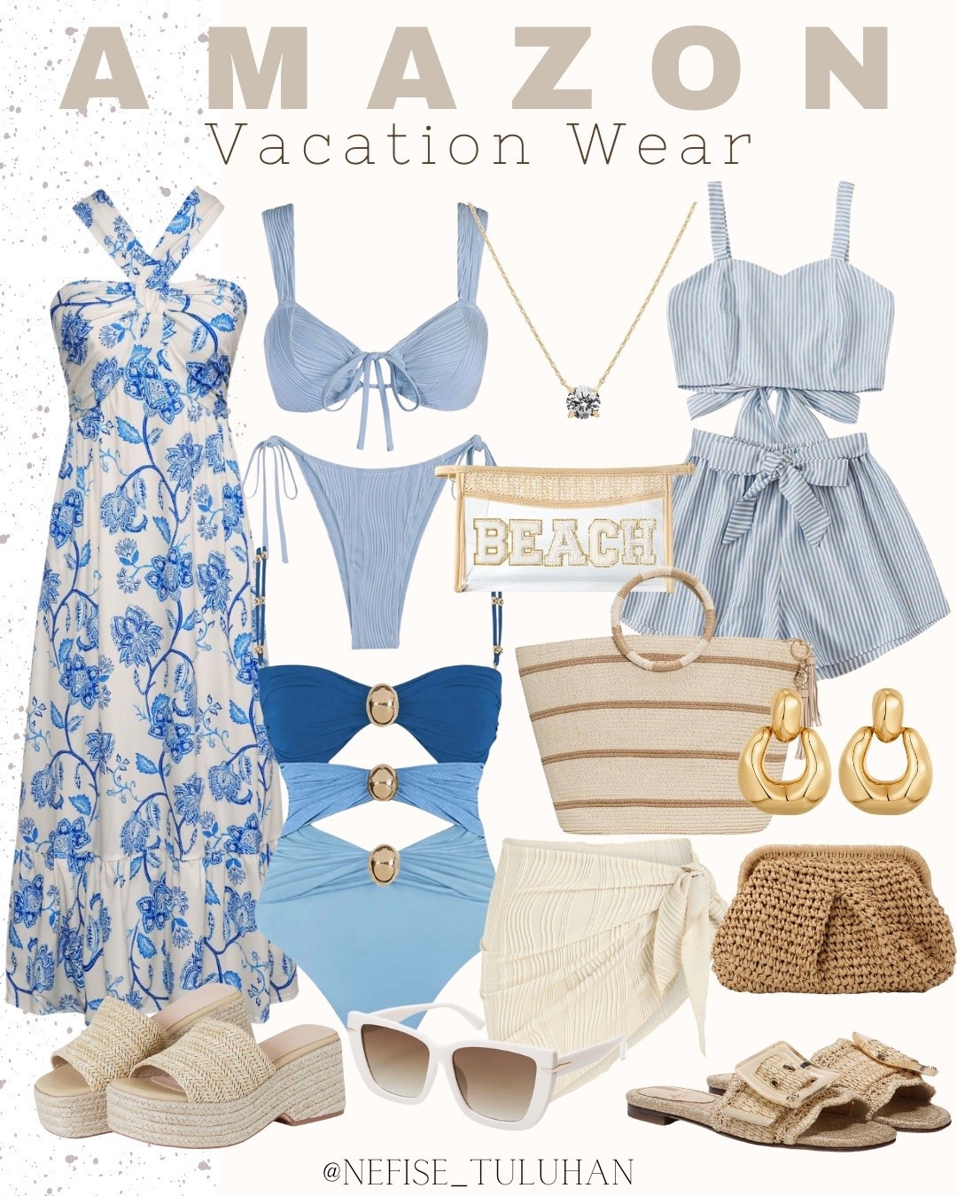 Amazon Vacation finds ✨


Vacation outfit, vacation, bikini, sunglasses, coverup, beach bag, amazon vacation, sandals, amazon sandals, black bikini, neutral bikini, maxi dress, amazon dress, vacation dress, summer dress, amazon finds, amazon fashion, amazon sunglasses, swim, travel outfits, resort wear, resort outfits, vacation, summer outfit, travel, sandals 2026, amazon sandals, two piece set, amazon two piece set, sun hat, summer outfit, summer outfits, swimwear, one piece swimsuit, blue swimsuit, amazon sandals

#LTKSeasonal #LTKTravel #LTKSwim