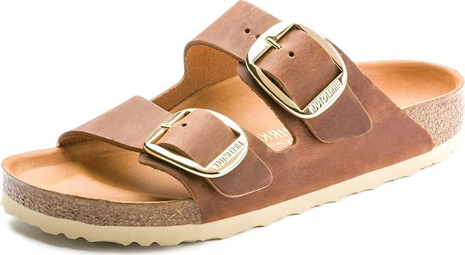 Birkenstock Women's, Arizona Big Buckle Sandal Cognac 38 M | Amazon (US)