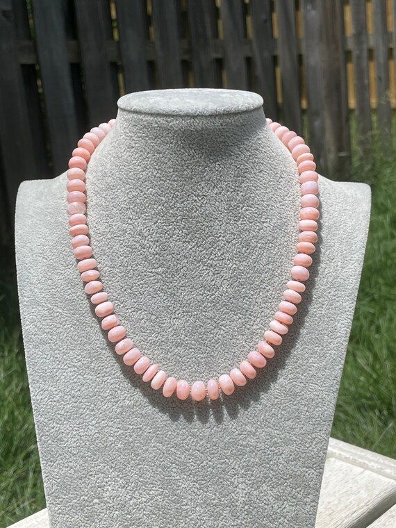 Hand-Knotted Pink Peruvian Opal Candy Necklace | Etsy | Etsy (US)