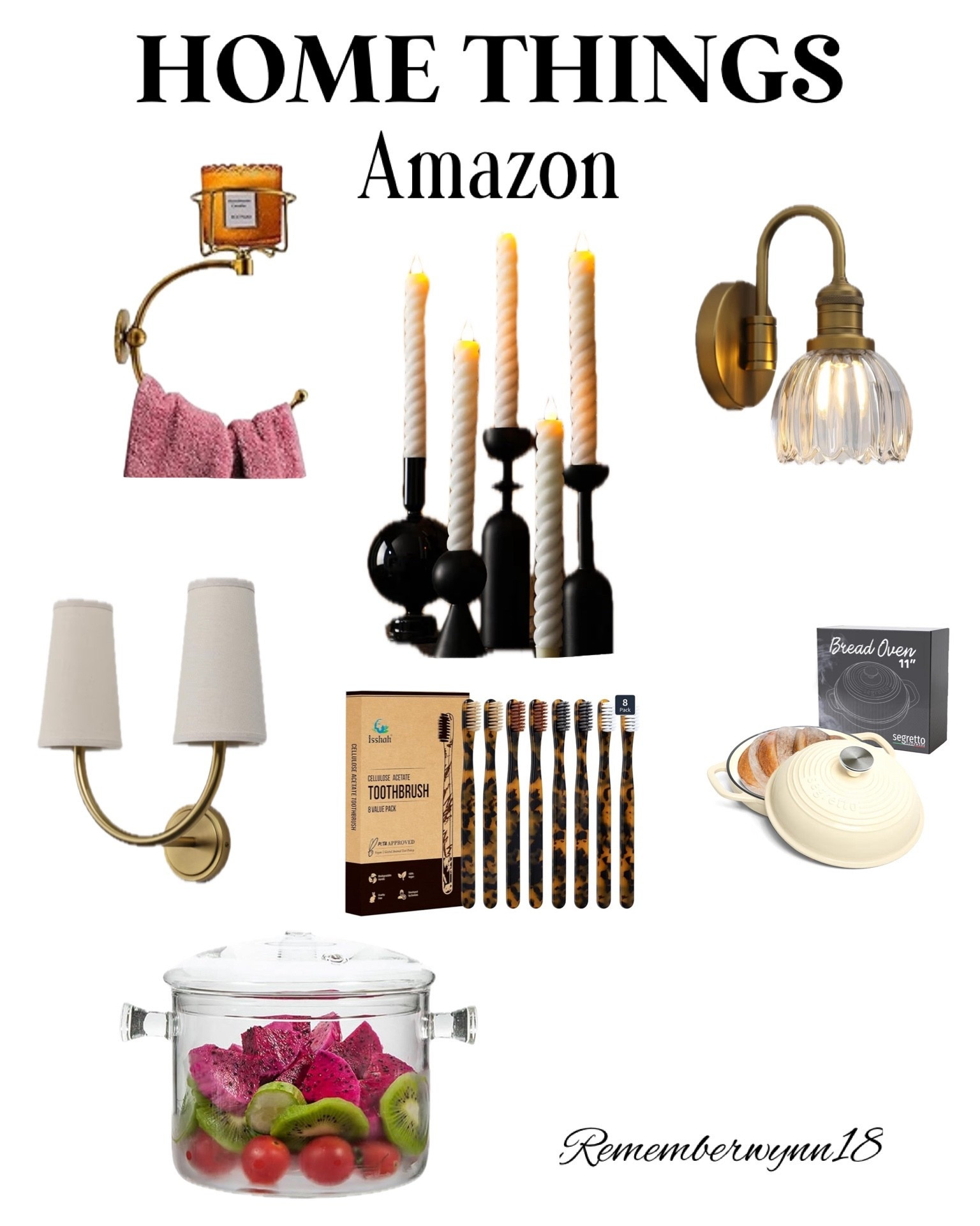 Some of my new favorite home finds!

Tortoise shell toothbrushes
Antique sconce
Wall lighting
Accent lighting
Towel holder
Bathroom essentials 
Potpourri pot 
Simmering pot
Bread oven 
Battery operated tapers
Cozy home finds
Rememberwynn18 



#LTKfoodie #LTKselfcare #LTKHome