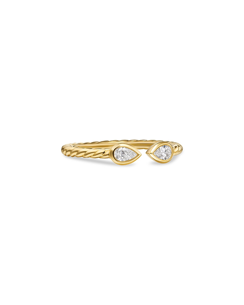 Petite Modern Renaissance Open Pear Ring in 18K Yellow Gold with Diamonds, 3.7mm | Bloomingdale's (US)