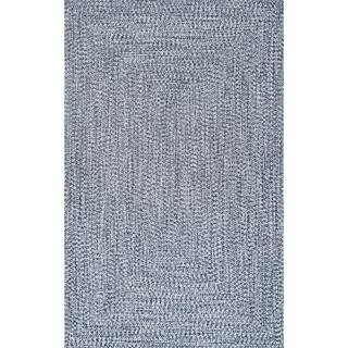 nuLOOM Lefebvre Casual Braided Light Blue 10 ft. x 13 ft. Indoor/Outdoor Patio Area Rug HJFV01D-1... | The Home Depot