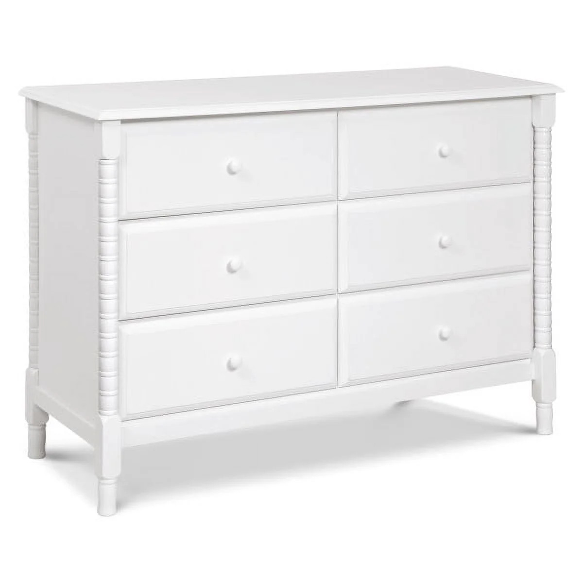 DaVinci Jenny Lind Spindle 6-Drawer Dresser in White | Walmart (US)