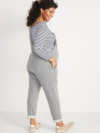 Maternity Knotted-Strap Sweatpant Overalls | Old Navy (US)