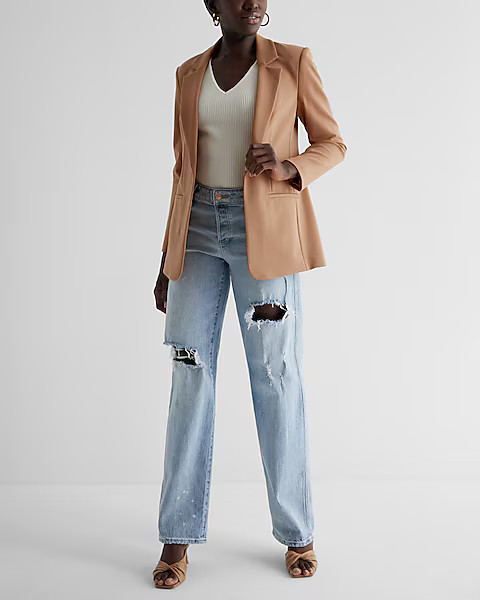 Columnist Open Front Blazer | Express