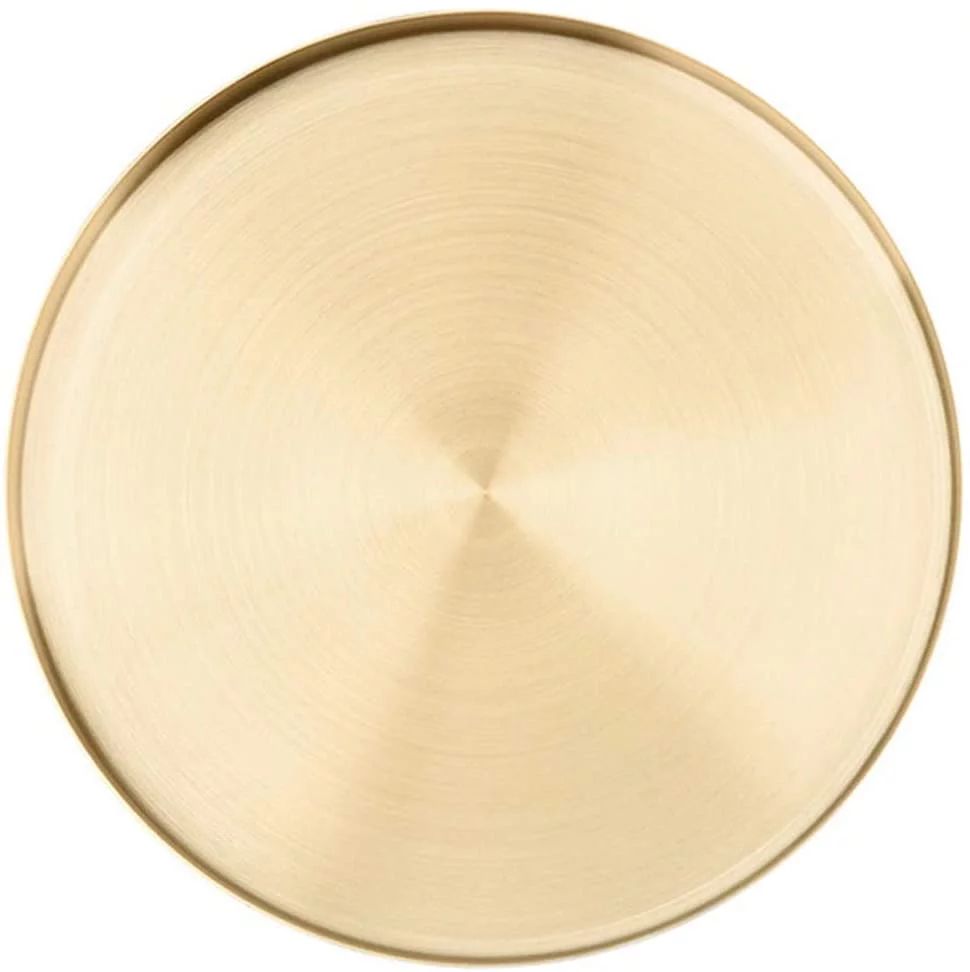 Gold Metal Round Serving Tray Organizer Tray Brass Round Serving Tray Decorative Stainless Steel ... | Walmart (US)