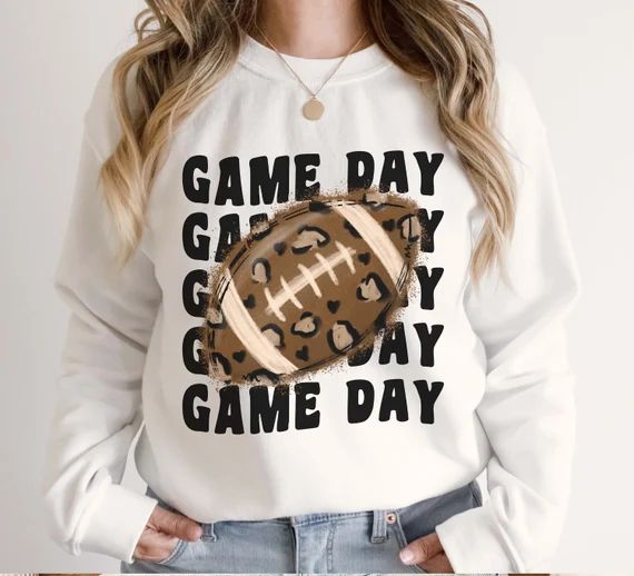 Game Day Sweatshirt Retro Game Day Sweater Football - Etsy | Etsy (US)